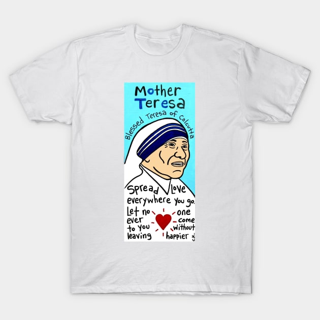 Mother Teresa religious folk art T-Shirt by krusefolkart